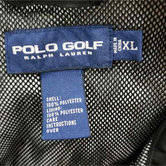POLO Golf Black Short Sleeve 1/2 Zip Jacket with White House Logo Size XL - Picture 6 of 9